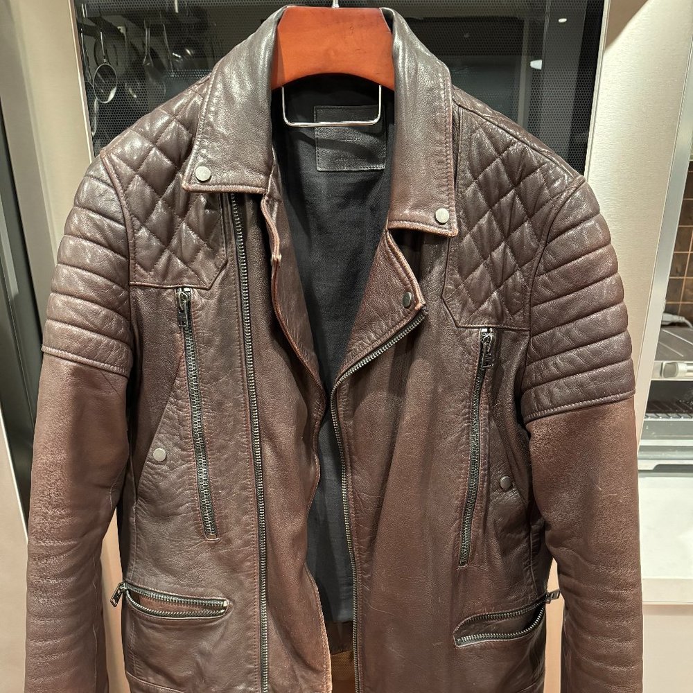 All Saints Brown Biker Leather jacket - Good condition